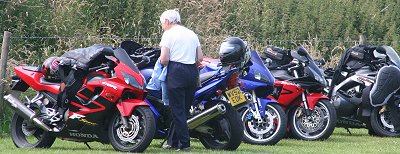 Irene eyeing up the leathers